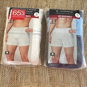 ROUNDTREE and YORKE Knit Boxer Briefs Size 54, NWOT
